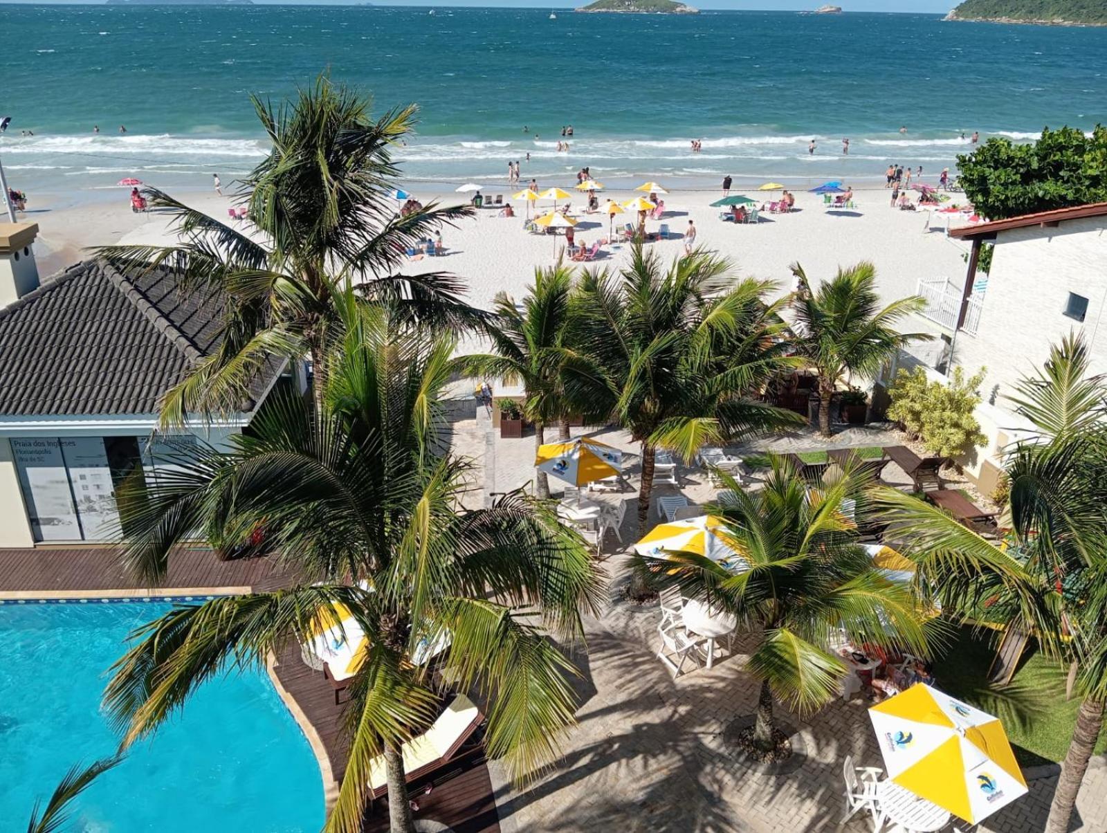 Golfinhos Apart-Hotel - Apto Terreo Frente Ao Mar!!! Florianópolis 外观 照片